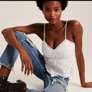 Abercrombie lace peplum top